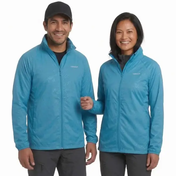 Chaqueta Rompeviento | UNISEX | Azul celeste - LOOOP antifluido montaña versatil impermeable waterproof dwr goretex tatoo explorer nike columbia north face outdoor ecuador tienda oferta saldo promociones 2x1 cupon descuento oferta capucha material