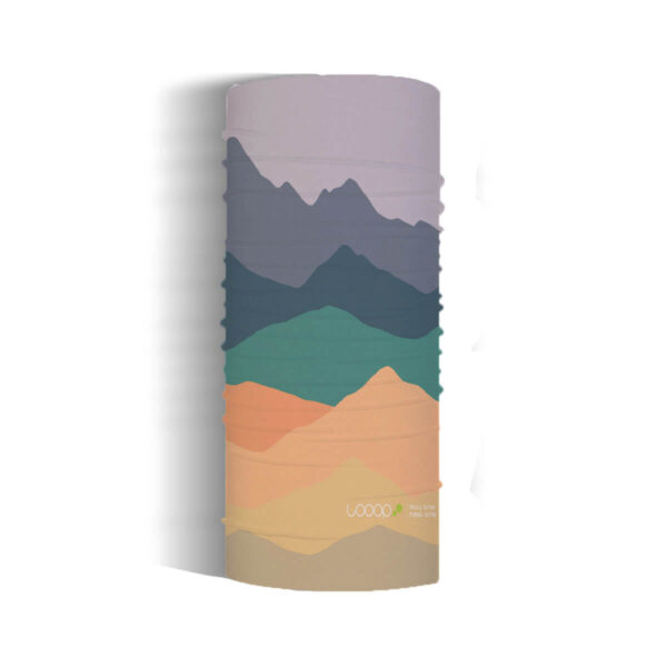 Cuello bandana UPF40+ LOOOP | Montañas Pastel