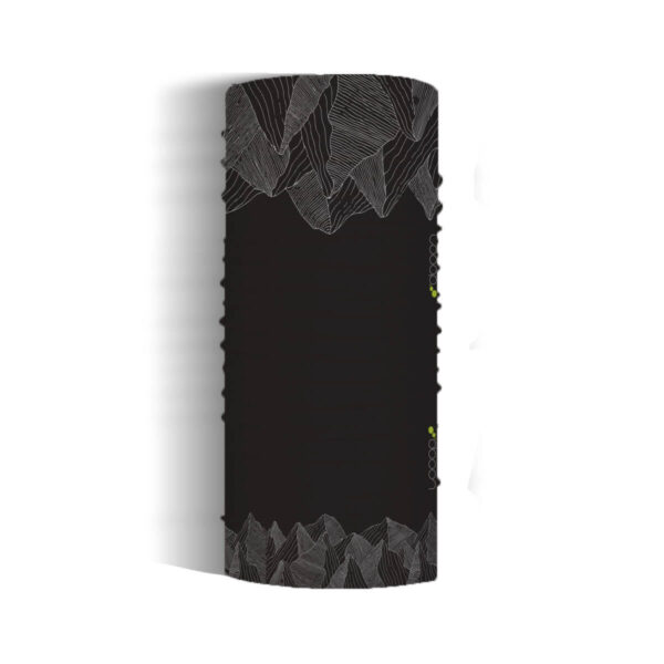 Cuello bandana UPF40+ LOOOP | Montañas lineas Negro
