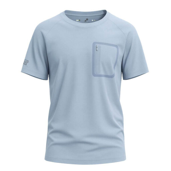 Camiseta Técnica Pocket | Unisex Celeste | Secado Rápido y UPF40+