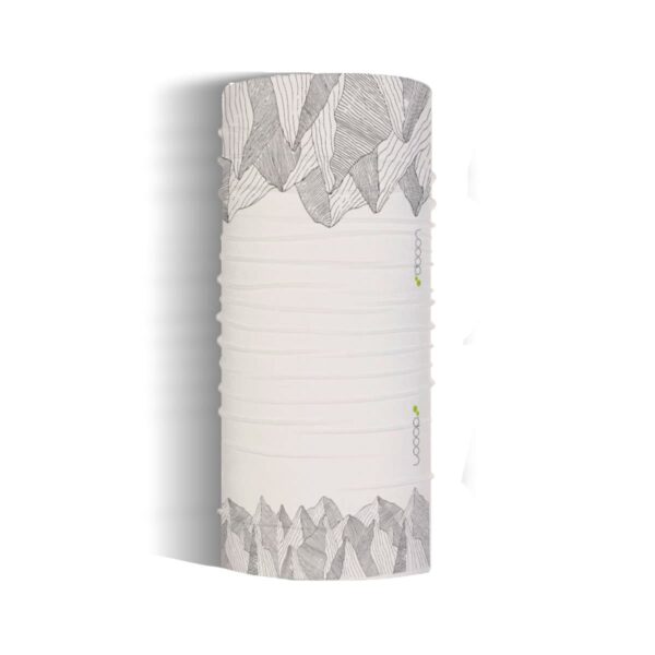 Cuello bandana UPF40+ LOOOP | Montañas lineas Blanco